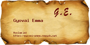 Gyovai Emma névjegykártya